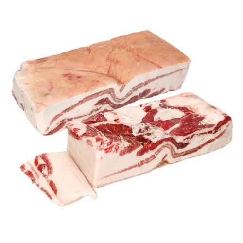 Iberischer Schweinebauchspeck, mit Schwarte, roh, tiefgefroren