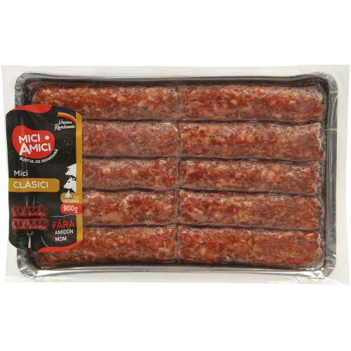 Röllchen aus Hackfleischzubereitung mit Schweine- und Rindfleisch, mit zugesetztem Trinkwasser und Speck, tiefgefroren
