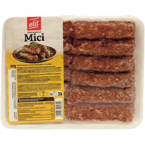 Elit-Mici porc-vita Röllchen aus Hackfleischzubereitung mit Schweine- und Rindfleisch, mit zugesetztem Trinkwasser, tiefgefroren