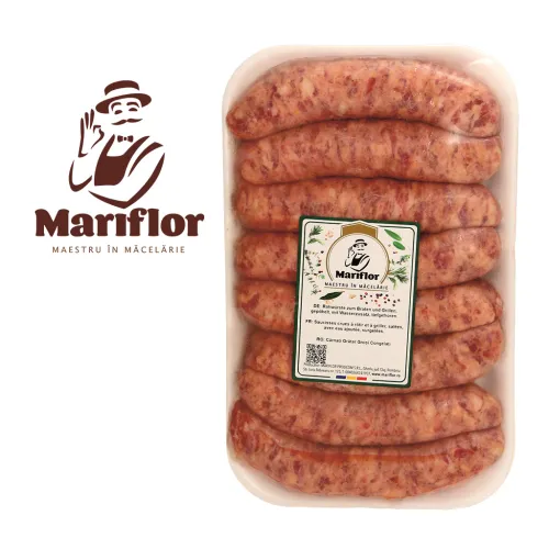 “Mariflor-Carnati gratar grosi congelati - Rohwürste zum Braten und Grillen, gepökelt, mit Wasserzusatz, tiefgefroren
