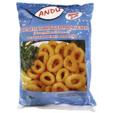 Panierte Tintenfischringe, tiefgefroren Panierte Tintenfischringe, tiefgefroren
