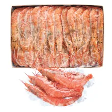 Argentinische Rotgarnelen, roh, mit Kopf.. Argentinische Rotgarnelen, roh, mit Kopf..