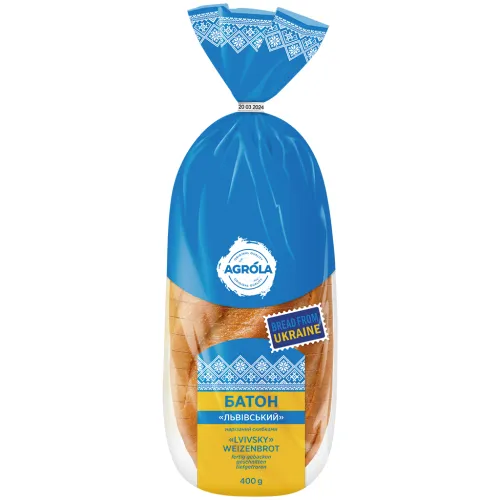 Lvivsky Weizenbrot Halytsky, fertig gebacken, geschnitten, tiefgefroren