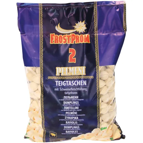 Teigtaschen mit Schweinefleischfuellung, tiefgefroren