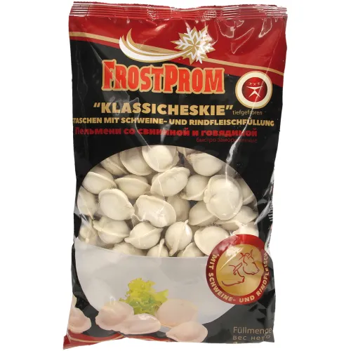 Пельмени Класические со свининой и говядиной, быстрозамороженные