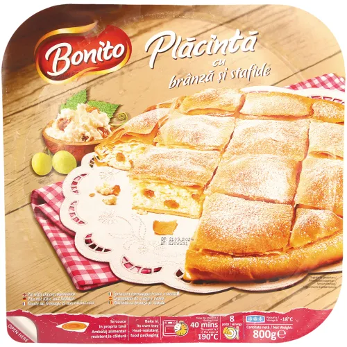 Yufkateiggebäck - Gebäck aus gezogenem Strudelteig mit süßer Frischkäse- und Rosinenfüllung, tiefgefroren