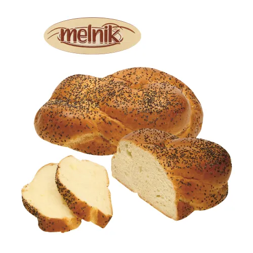 Hefegebäck, mit Mohn bestreut, fertiggebacken, tiefgefroren