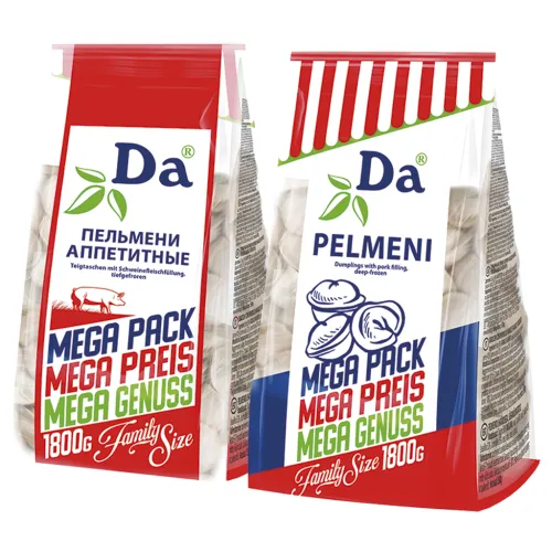 Teigtaschen mit Schweinefleischfüllung, tiefgefroren