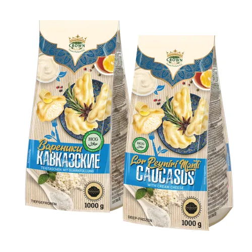 Вареники с зернёным творогом, продукт глубокой заморозки