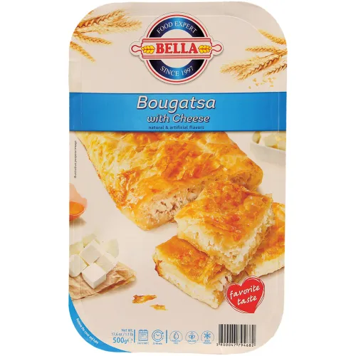 Bougatsa Filoteiggebäck mit Füllung mit Käse, tiefgefroren
