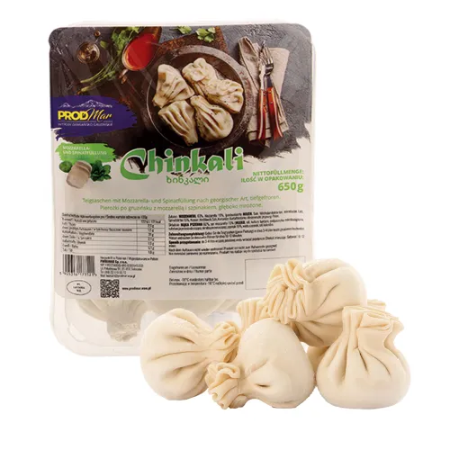 Chinkali – Teigtaschen mit Mozzarella- und Spinatfüllung nach georgischer Art, tiefgefroren