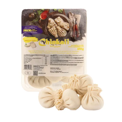 Chinkali – Teigtaschen mit Mozzarella- und Frischkäsefüllung nach georgischer Art, tiefgefroren
