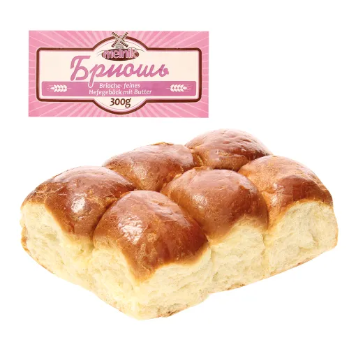 Feines Hefegebäck mit Butter, tiefgefroren fertig gebacken