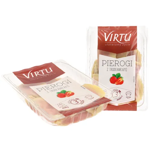 Pierogi z truskawkami Teigtaschen mit 35% Erdbeerfüllung, vorgegart
