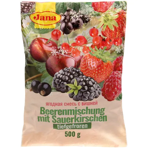 Beerenmischung mit Sauerkirschen, tiefgefroren