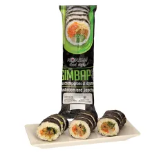 Gefrorener Gimbap mit Tofu und Klette. T.. Gefrorener Gimbap mit Tofu und Klette. T..