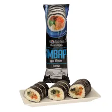 Gefrorener Gimbap mit Thunfisch. Tiefgek.. Gefrorener Gimbap mit Thunfisch. Tiefgek..