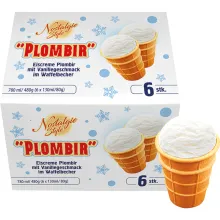 Eiscreme mit Vanillegeschmack im Waffelb.. Eiscreme mit Vanillegeschmack im Waffelb..