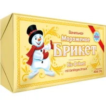 Eis-Brikett mit Vanillegeschmack Eis-Brikett mit Vanillegeschmack
