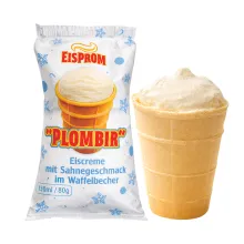 Plombir Eiscreme mit Sahnegeschmack im W.. Plombir Eiscreme mit Sahnegeschmack im W..
