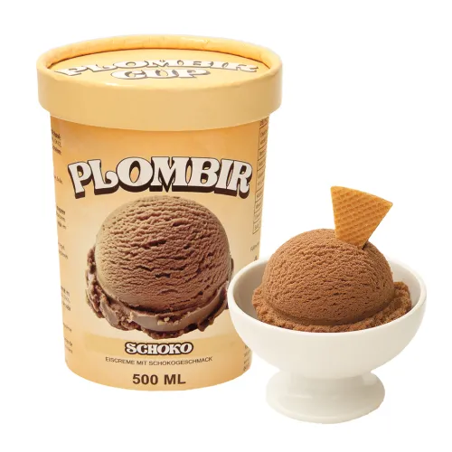 PLOMBIR Eiscreme mit Schokogeschmack