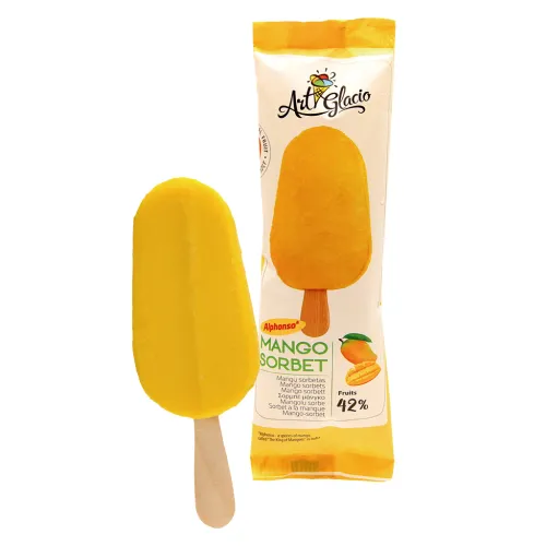 Alphonso Mango-Sorbet am Stiel
