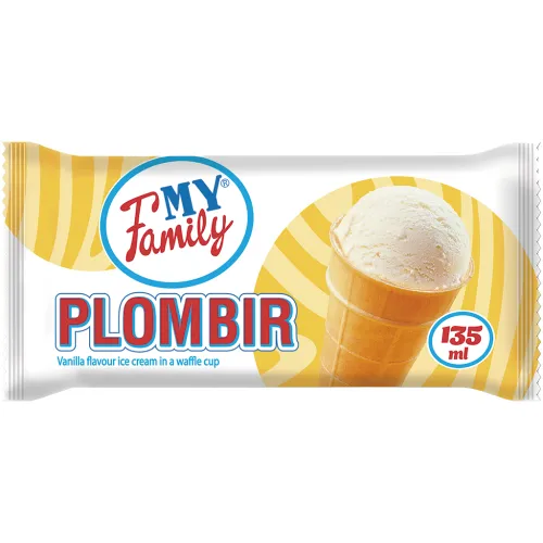 MY FAMILY Eiscreme mit Vanille-Geschmack im Waffelbecher