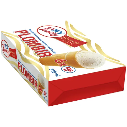 MY FAMILY  Eiscreme mit Vanille-Geschmack im Waffelbecher, 6x 135ml