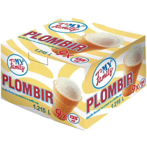 MOJA SEMJA Eiscreme mit Vanille-Geschmack im Waffelbecher, 9x125ml