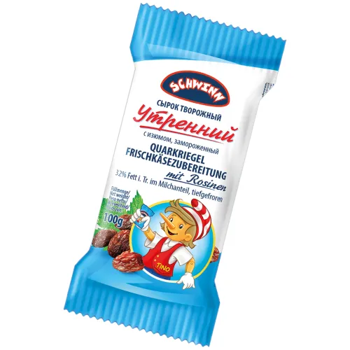 Сырок творожный Утренний с изюмом, замороженный