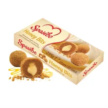 Rührkuchen-Kugeln mit Honig (2,9%), gefü.. Rührkuchen-Kugeln mit Honig (2,9%), gefü..