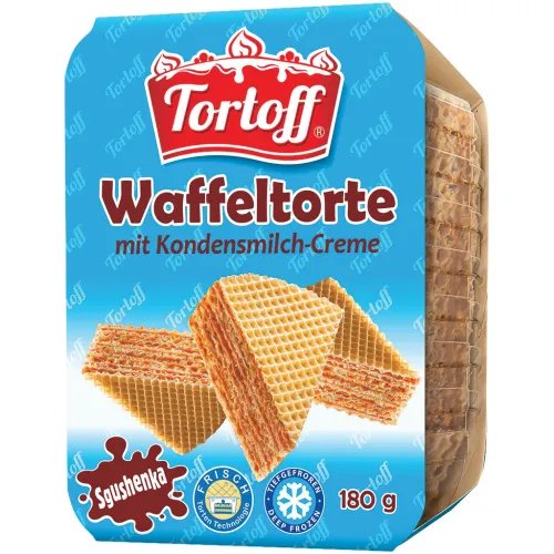 TORTOFF Вафельный торт со сгущенным молоком, замороженный