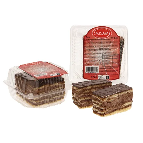 Dobos - Schichtkuchen mit 68% Kakaocreme und 13% kakaohaltiger Fettglasur