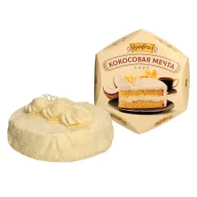 Creme-Torte mit Kokos-Sahnegeschmack und.. Creme-Torte mit Kokos-Sahnegeschmack und..