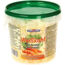 Weißkohl mit Karotten, mild gesäuert Weißkohl mit Karotten, mild gesäuert