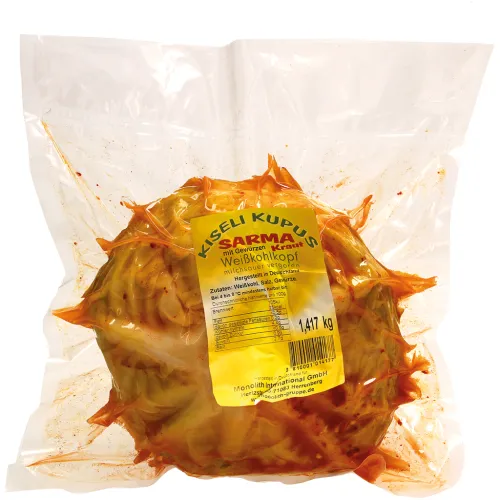 Weißkohlkopf, milchsauer vergoren, mit Gewürzen Kiseli Kupus