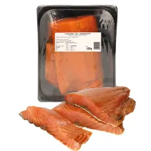 Lachsstücke (Salmo Salar), kaltgeräucher..