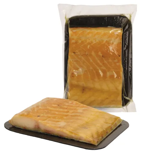 IKROFF Störfilet mit Haut über Buchenrauch heißgeräuchert, vakuumverpackt.