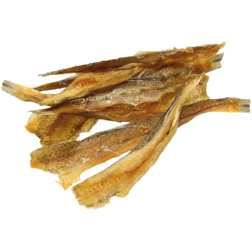 IKROFF Snack aus Großschuppen Eidechsenfisch, luftgetrocknet, gesalzen, aufgetaut