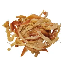 Snack aus Riesenkalmar (Dosidicus gigas).. Snack aus Riesenkalmar (Dosidicus gigas)..