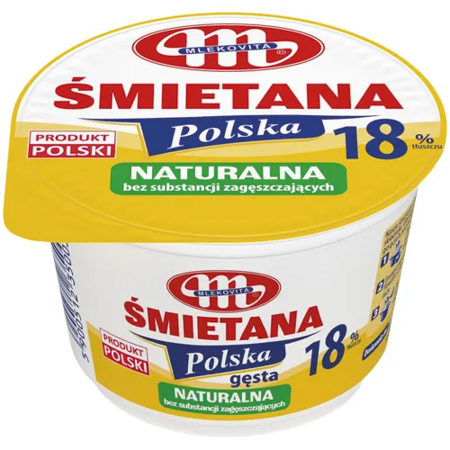 Smietana Polska Naturalna Saure Sahne, 18% Fett.