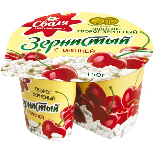 Dessert aus körnigem Frischkäse und Sahne, mit 20% aromatisierter kirschhaltiger Zubereitung