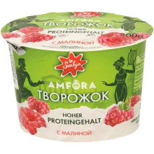Творожок с малиной,  высокое содержание ..
