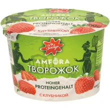 Творожок с клубникой,  высокое содержани..