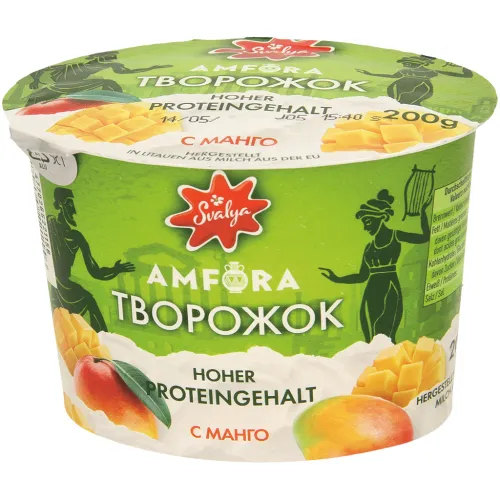 Творожок с манго,  высокое содержание белка, без лактозы