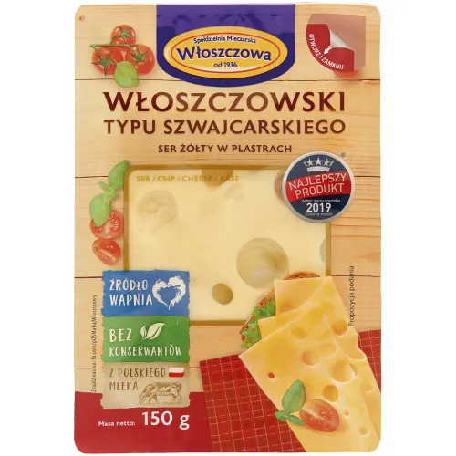 Ser Wloszczowski Schnittkäse in Scheiben, Vollfettstufe