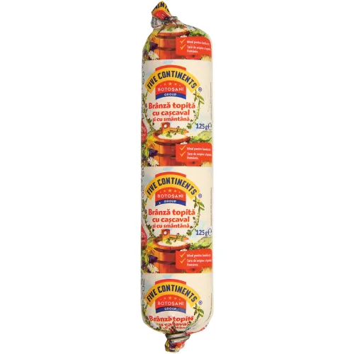 Branza topita cu cascaval si smantana Streichfähiger Schmelzkäse mit saurer Sahne. Fettstufe.