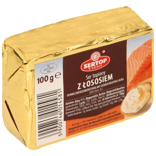 Сыр плавленый с копченым лососем Ser topiony Z LOSOSIEM (40% жира)