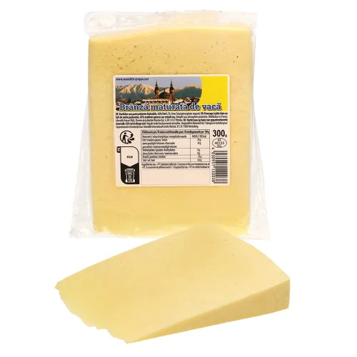 Branza maturata de vaca Hartkäse aus pasteurisierter Kuhmilch, 45% Fett i. Tr.