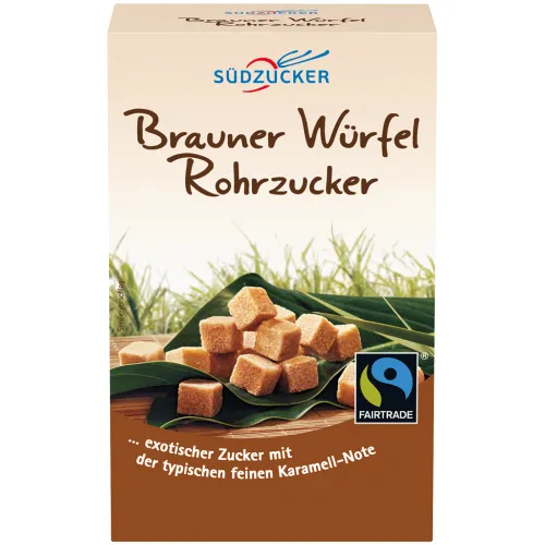 Brauner Würfel-Rohrzucker